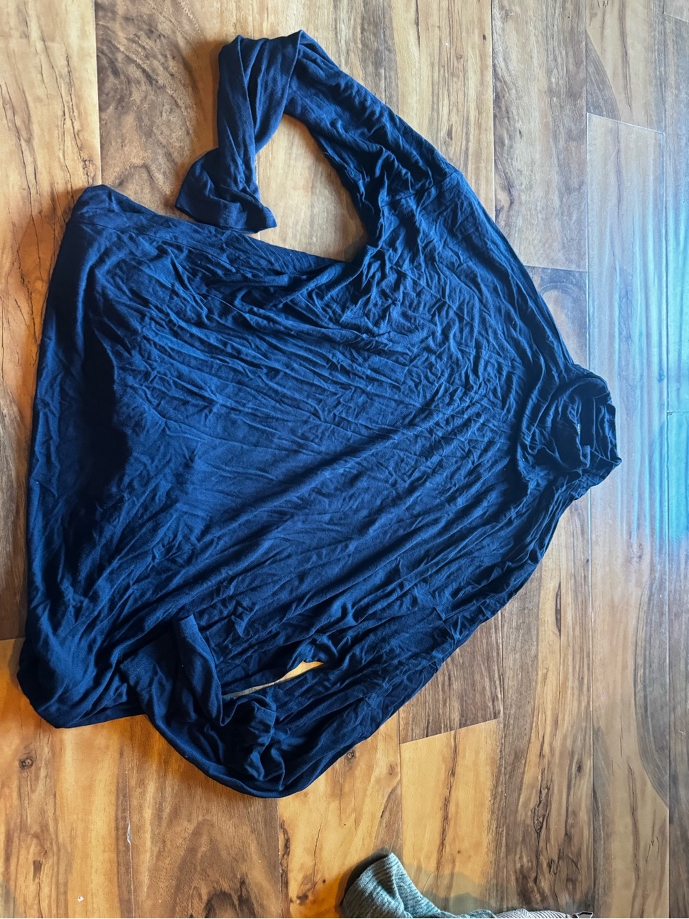 Navy Blue Lightweight Long Sleeve Top